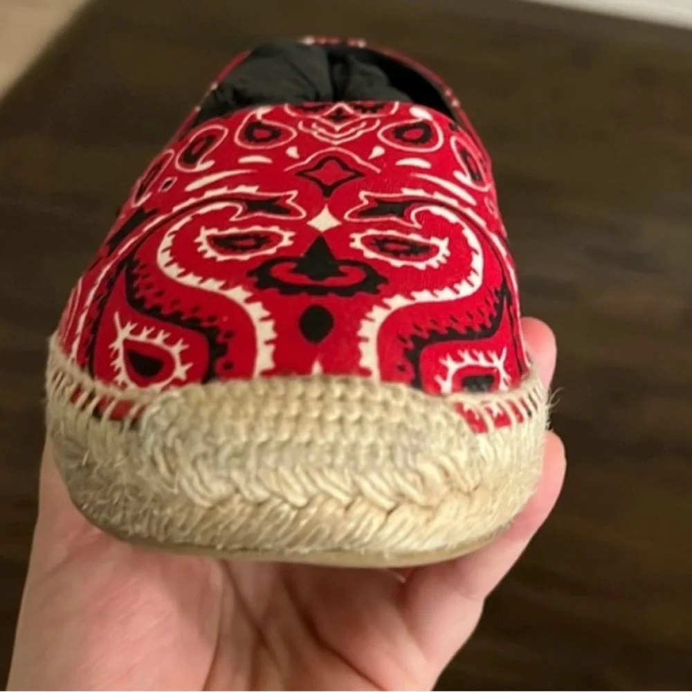 Red paisley Saint Laurent espadrilles 37 1/2 - Picture 5 of 8